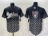 Men's Las Vegas Raiders Team Big Logo Black Limited Stitched Baseball Jersey,baseball caps,new era cap wholesale,wholesale hats