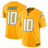 Men's Los Angeles Chargers #10 Justin Herbert Gold 2025 F.U.S.E. AlternateVapor Limited Stitched Jersey,baseball caps,new era cap wholesale,wholesale hats