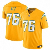 Men's Los Angeles Chargers #76 Joe Alt Gold 2025 F.U.S.E. Alternate Vapor Limited Stitched Jersey,baseball caps,new era cap wholesale,wholesale hats