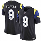 Men's Los Angeles Rams #9 Matthew Stafford Black 2025 F.U.S.E. 'Rivalries' Vapor Limited Stitched Jersey Dzhi,baseball caps,new era cap wholesale,wholesale hats