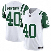 Men's New York Jets #40 Donovan Edwards White 2025 F.U.S.E. Classic Alternate Vapor Untouchable Limited Stitched Jersey Dzhi,baseball caps,new era cap wholesale,wholesale hats