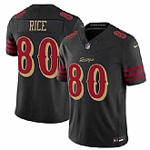 Men's San Francisco 49ers #80 Jerry Rice Black 2025 F.U.S.E. 'Rivalries' Vapor Limited Stitched Jersey Dzhi,baseball caps,new era cap wholesale,wholesale hats