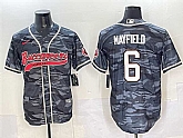 Men's Tampa Bay Buccaneers #6 Baker Mayfield Grey Camo Cool Base Stitched Baseball Jersey,baseball caps,new era cap wholesale,wholesale hats