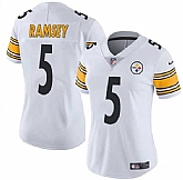 Women's Pittsburgh Steelers #5 Jalen Ramsey White 2025 Vapor Untouchable Limited Stitched Jersey(Run Small) Dzhi,baseball caps,new era cap wholesale,wholesale hats