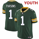 Youth Green Bay Packers #1 Micah Parsons Green 2025 Vapor Untouchable Limited Stitched Jersey Dzhi,baseball caps,new era cap wholesale,wholesale hats