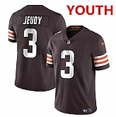 Youth Cleveland Browns #3 Jerry Jeudy Brown Vapor Limited Stitched Jersey Dzhi,baseball caps,new era cap wholesale,wholesale hats
