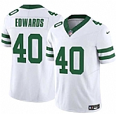 Men & Women & Youth New York Jets #40 Donovan Edwards White 2025 F.U.S.E. Vapor Untouchable Limited Stitched Jersey,baseball caps,new era cap wholesale,wholesale hats