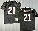 Men's Atlanta Falcons #21 Deion Sanders Black 1992 Throwback Jersey,baseball caps,new era cap wholesale,wholesale hats