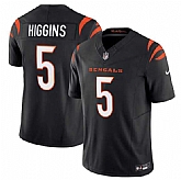 Men & Women & Youth Cincinnati Bengals #5 Tee Higgins Black F.U.S.E. Vapor Untouchable Limited Stitched Jersey,baseball caps,new era cap wholesale,wholesale hats