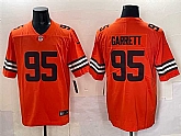 Men's Cleveland Browns #95 Myles Garrett Orange Vapor Limited Stitched Jersey,baseball caps,new era cap wholesale,wholesale hats
