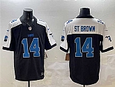 Men's Detroit Lions #14 Amon-Ra St. Brown Black Alternate F.U.S.E. 2024 Michigan Patch Vapor Limited Stitched Game Jersey,baseball caps,new era cap wholesale,wholesale hats