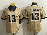 Women's New Orleans Saints #13 Michael Thomas Gold Alternate Vapor Limited Stitched Jersey,baseball caps,new era cap wholesale,wholesale hats