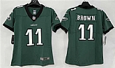 Women's Philadelphia Eagles #11 A. J. Brown Green New Vapor Untouchable Limited Stitched Jersey,baseball caps,new era cap wholesale,wholesale hats