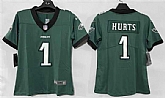 Women's Philadelphia Eagles #1 Jalen Hurts Green New Vapor Untouchable Limited Stitched Jersey,baseball caps,new era cap wholesale,wholesale hats