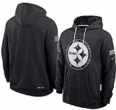 Men's Pittsburgh Steelers Black 2026 Salute to Service Sideline Dri-FIT Pullover Hoodie