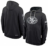 Men's San Francisco 49ers Black 2026 Salute to Service Sideline Dri-FIT Pullover Hoodie