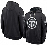 Men's Tennessee Titans Black 2026 Salute to Service Sideline Dri-FIT Pullover Hoodie