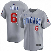 Men's Chicago Cubs #6 Matt Shaw Grey Limited Stitched Jersey Dzhi,baseball caps,new era cap wholesale,wholesale hats