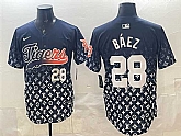 Men's Detroit Tigers #28 Javier Baez Navy With Patch Vapor Premier Limited Stitched Jersey Dzhi,baseball caps,new era cap wholesale,wholesale hats