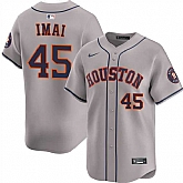 Men's Houston Astros #45 Tatsuya Imai Grey 2026 Limited Stitched Jersey Dzhi,baseball caps,new era cap wholesale,wholesale hats