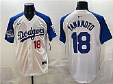 Men's Los Angeles Dodgers #18 Yoshinobu Yamamoto White Royal 2025 World Series Limited Stitched Jersey Dzhi,baseball caps,new era cap wholesale,wholesale hats