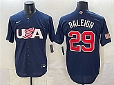 Men's USA #29 Cal Raleigh Navy World Baseball Classic Stitched Jersey Dzhi,baseball caps,new era cap wholesale,wholesale hats