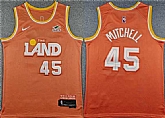 Men's Cleveland Cavaliers #45 Donovan Mitchell Orange 2025 City Edition Stitched Jersey,baseball caps,new era cap wholesale,wholesale hats