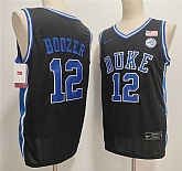 Men's Duke Blue Devils #12 Cameron Boozer Black Stitched Jersey,baseball caps,new era cap wholesale,wholesale hats