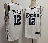 Men's Duke Blue Devils #12 Cameron Boozer White Stitched Jersey,baseball caps,new era cap wholesale,wholesale hats