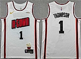 Men's Houston Rockets #1 Amen Thompson White 2024-25 City Edition Stitched Jersey,baseball caps,new era cap wholesale,wholesale hats