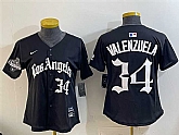 Youth Los Angeles Dodgers #34 Fernando Valenzuela Black 2025 World Series Champions LA Gothic Edition Limited Stitched Jersey Dzhi,baseball caps,new era cap wholesale,wholesale hats