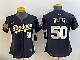 Youth Los Angeles Dodgers #50 Mookie Betts Black Gold 2025 World Series Champions Patch Limited Stitched Jersey Dzhi,baseball caps,new era cap wholesale,wholesale hats