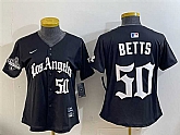 Youth Los Angeles Dodgers #50 Mookie Betts Black 2025 World Series Champions LA Gothic Edition Limited Stitched Jersey Dzhi,baseball caps,new era cap wholesale,wholesale hats