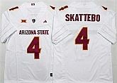 Men's Arizona State Sun Devils #4 Cam Skattebo White 2025 F.U.S.E. Vapor Limited Stitched Jersey,baseball caps,new era cap wholesale,wholesale hats