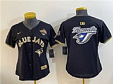 Youth Toronto Blue Jays Team Big Logo Black Gold 2025 American League Champions Limited Stitched Jersey Dzhi,baseball caps,new era cap wholesale,wholesale hats
