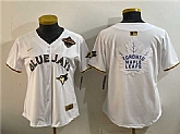 Youth Toronto Blue Jays & Leafs White Gold 2025 American League Champions With White Leafs Logo Limited Stitched Jersey Dzhi,baseball caps,new era cap wholesale,wholesale hats