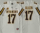 Men's Wyoming Cowboys #17 Josh Allen White Vapor Limited Stitched Nike Jersey,baseball caps,new era cap wholesale,wholesale hats