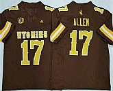 Men's Wyoming Cowboys #17 Josh Allen Limited Brown FUSE College Jersey,baseball caps,new era cap wholesale,wholesale hats