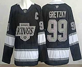 Men's Los Angeles Kings #99 Wayne Gretzky Black Alternate Authentic Jersey,baseball caps,new era cap wholesale,wholesale hats