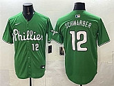 Men's Philadelphia Phillies #12 Kyle Schwarber Green Limited Stitched Jersey,baseball caps,new era cap wholesale,wholesale hats