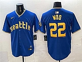 Men's Seattle Mariners #22 Bryan Woo Royal 2025 Limited Stitched jersey,baseball caps,new era cap wholesale,wholesale hats