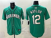 Men's Seattle Mariners #12 Josh Naylor Aqua Limited Stitched jersey,baseball caps,new era cap wholesale,wholesale hats