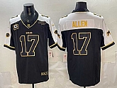 Men's Buffalo Bills #17 Josh Allen Black Gold 2025 F.U.S.E. With Bills Mafia Patch & 4-Star C Patch Vapor Limited Stitched Jersey,baseball caps,new era cap wholesale,wholesale hats