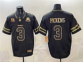 Men's Dallas Cowboys #3 George pickens Black 2025 F.U.S.E. With 5x Super Bowl Champions & Established In 1960 Patch Vapor Limited Stitched Jersey,baseball caps,new era cap wholesale,wholesale hats