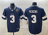 Men's Dallas Cowboys #3 George pickens Navy F.U.S.E. With John Madden Patch Vapor Limited Stitched Jersey,baseball caps,new era cap wholesale,wholesale hats