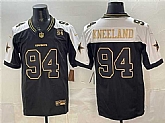 Men's Dallas Cowboys #94 Marshawn Kneeland Black Gold 2025 F.U.S.E. 94 Marshawn Kneeland Memorial Patch Vapor Limited Stitched Jersey1,baseball caps,new era cap wholesale,wholesale hats