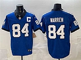 Men's Indianapolis Colts #84 Tyler Warren Blue 2025 F.U.S.E. Throwback Vapor Limited Stitched Jersey,baseball caps,new era cap wholesale,wholesale hats