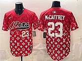 Men's San Francisco 49ers #23 Christian McCaffrey Red Limited Stitched Baseball Jersey,baseball caps,new era cap wholesale,wholesale hats