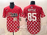 Men's San Francisco 49ers #85 George kittle Red Limited Stitched Baseball Jersey,baseball caps,new era cap wholesale,wholesale hats