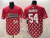 Men's San Francisco 49ers #54 Fred Warner Red Limited Stitched Baseball Jersey,baseball caps,new era cap wholesale,wholesale hats